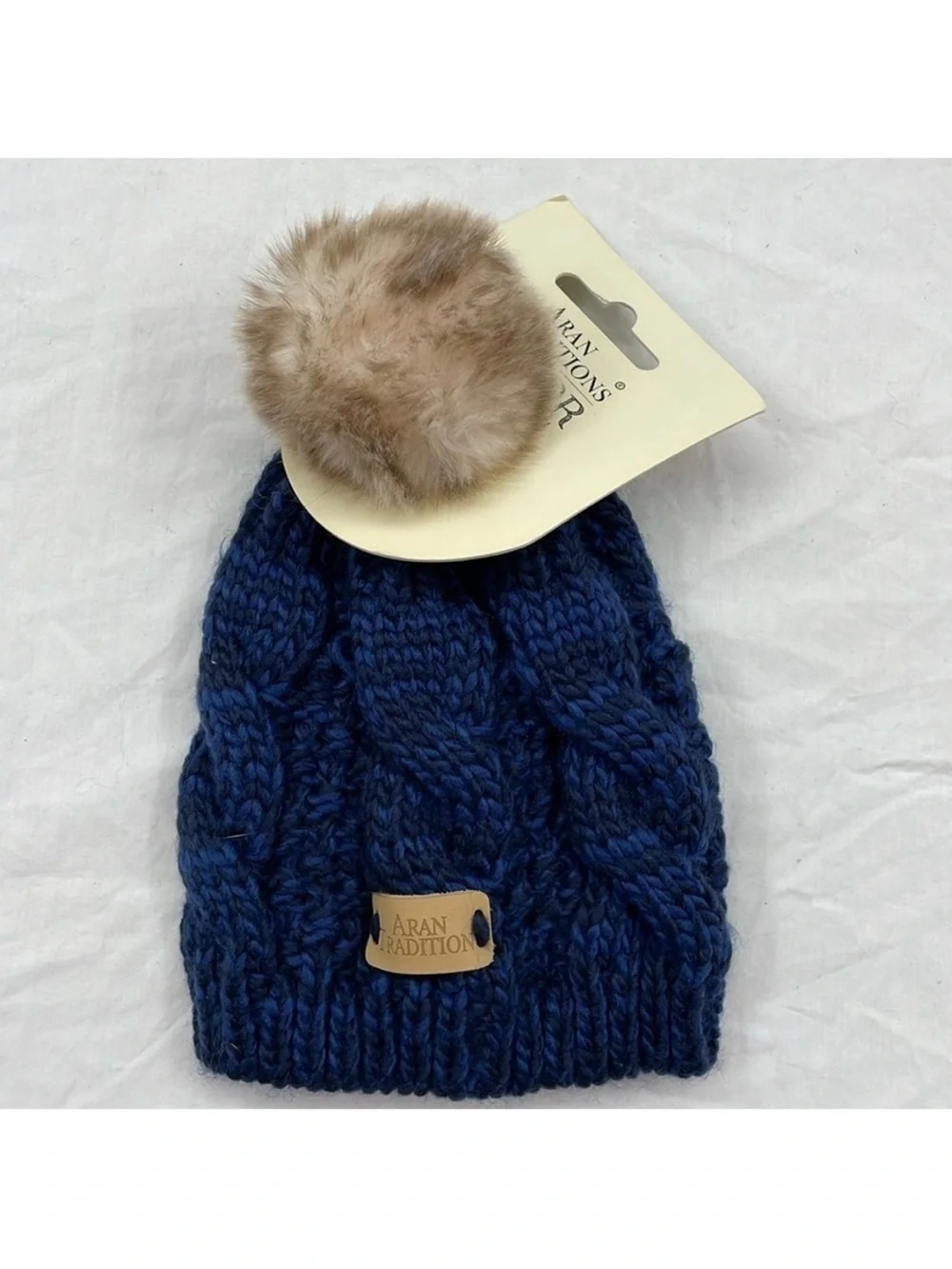 Aran Traditions Cable Tammy Hat. 7-9 Years. NWT.